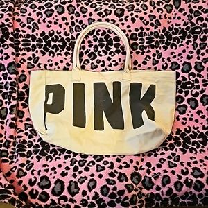 NWT Victoria Secrets Pink Tote, Tan